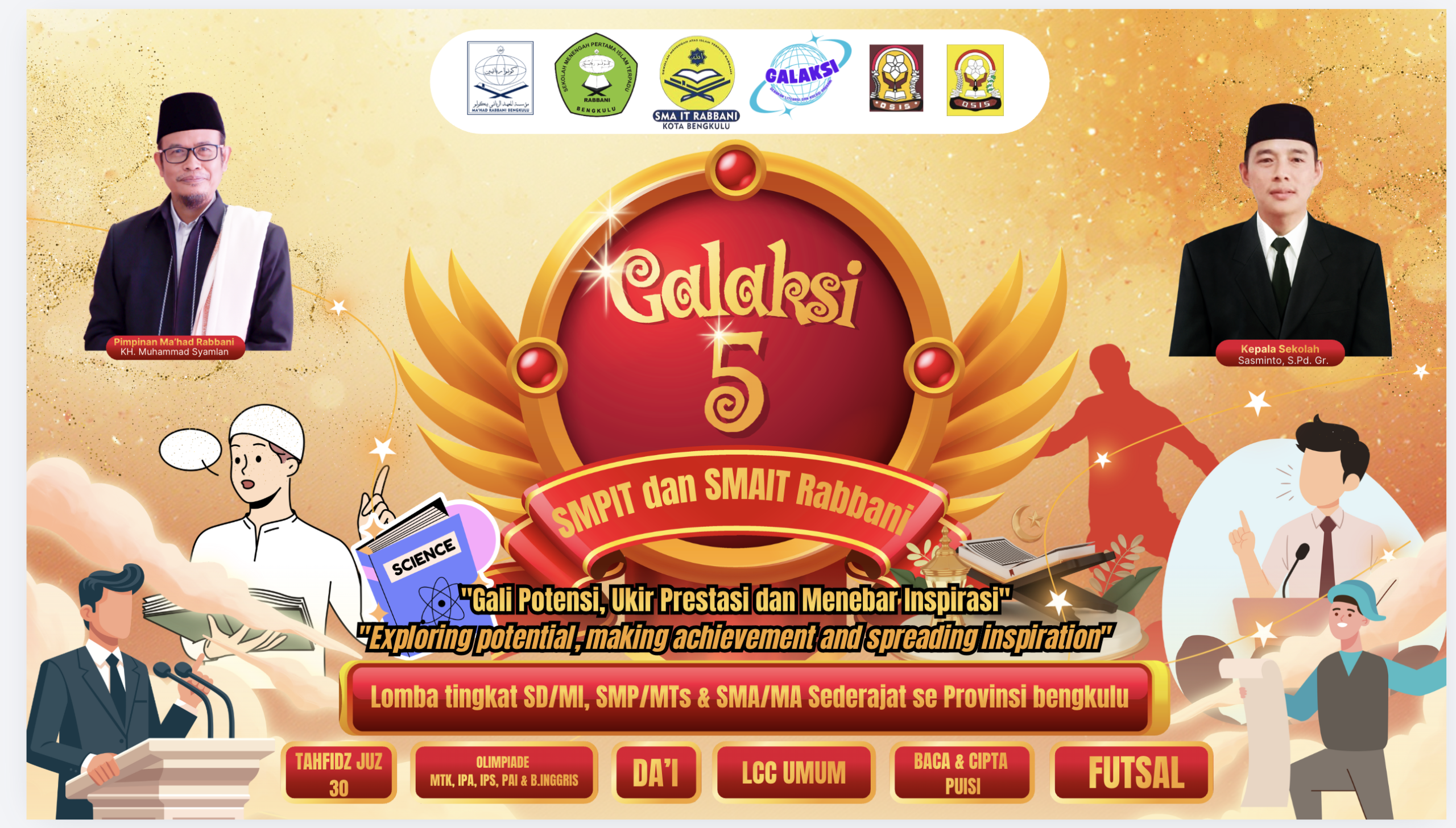 Membludak, 1.167 Peserta Se-Provinsi Mengikuti Galaksi 5 SMPIT dan SMAIT Rabbani Bengkulu 2026