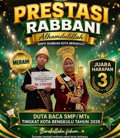 Siswa-Siswi SMPIT Rabbani Kota Bengkulu Raih Juara Harapan 3 di Ajang Duta Baca SMP/MTs Tingkat Kota Bengkulu 2026