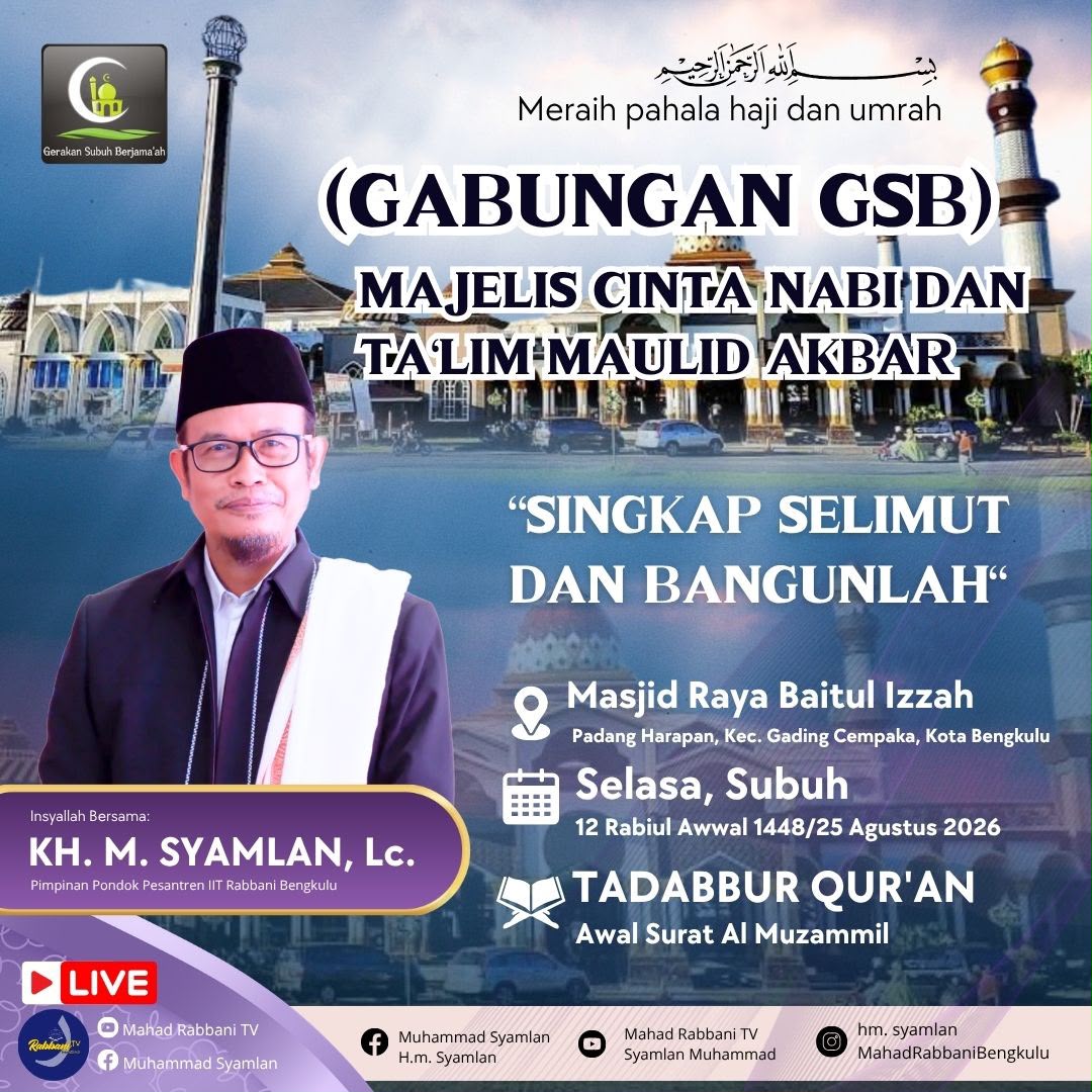 Ribuan Jamaah Padati Masjid Raya Baitul Izzah, Gelorakan Semangat "Singkap Selimut dan Bangunlah" di Bengkulu