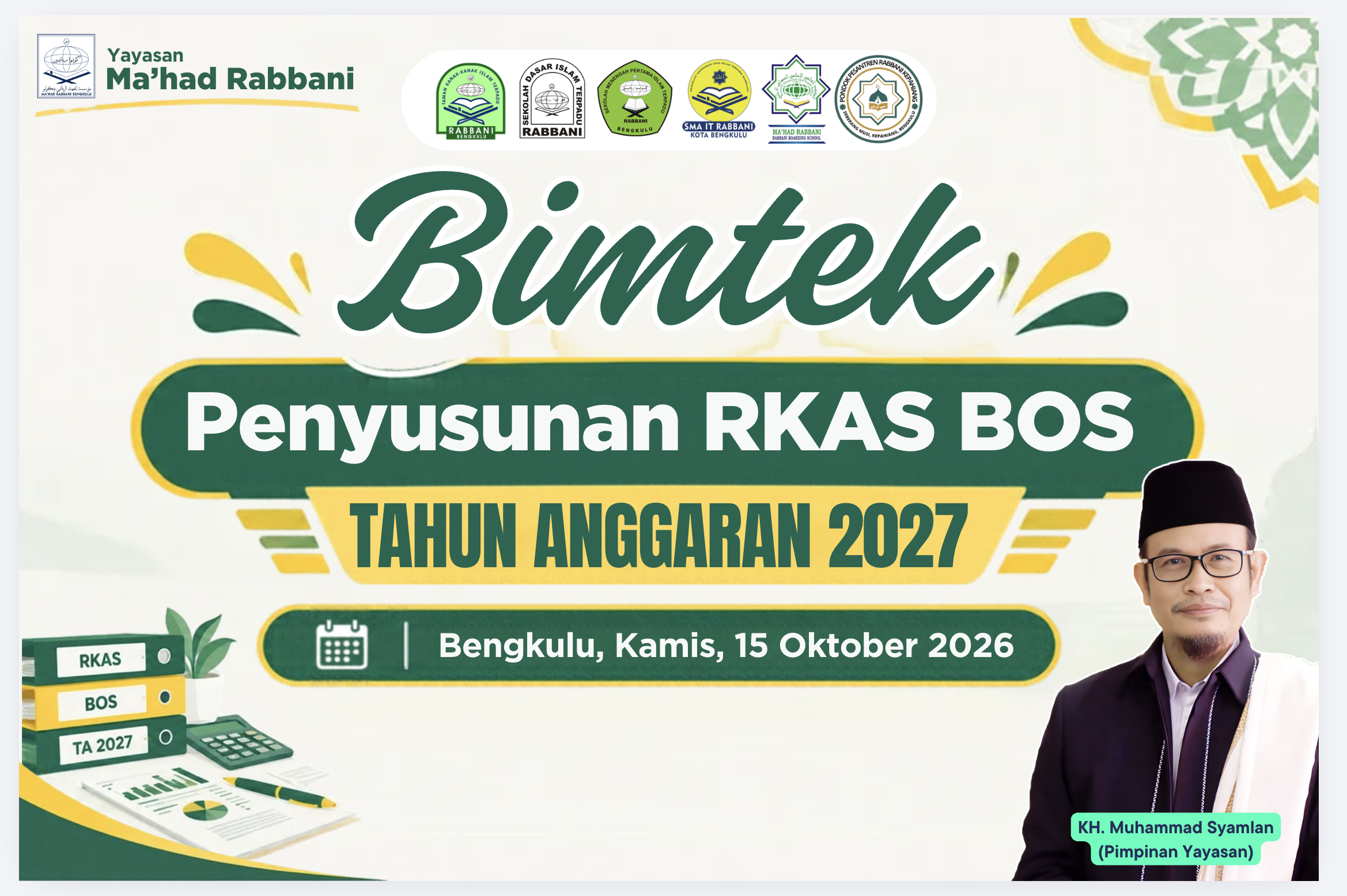 Bimtek RKAS BOS 2027, Yayasan Ma'had Rabbani Tekankan Pengelolaan Dana Pendidikan yang Amanah dan Berorientasi pada Keberkahan